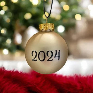 Egyedi feliratos karácsonyi gömb - Arany