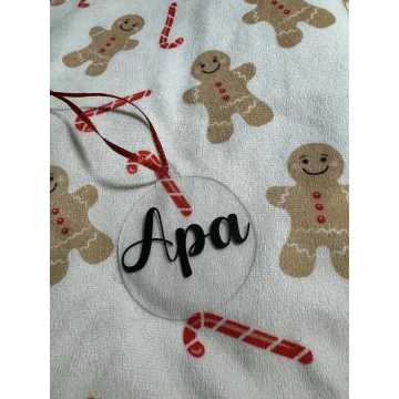 Egyedi neves karácsonyfadísz