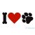 I Love dogs matrica