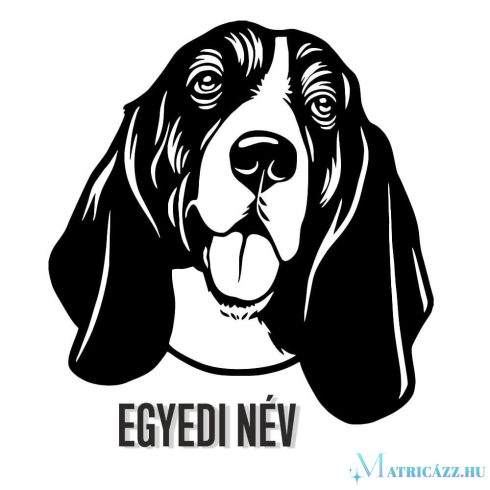 Egyedi neves Basset hound matrica