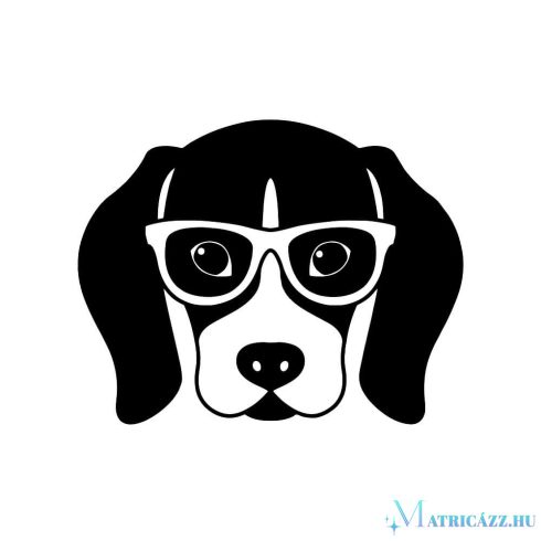 Szemüveges Beagle matrica
