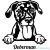 Dobermann matrica 30 cm