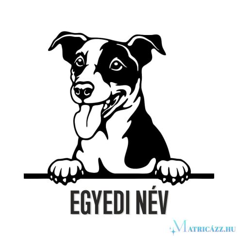 Egyedi neves Jack russel matrica