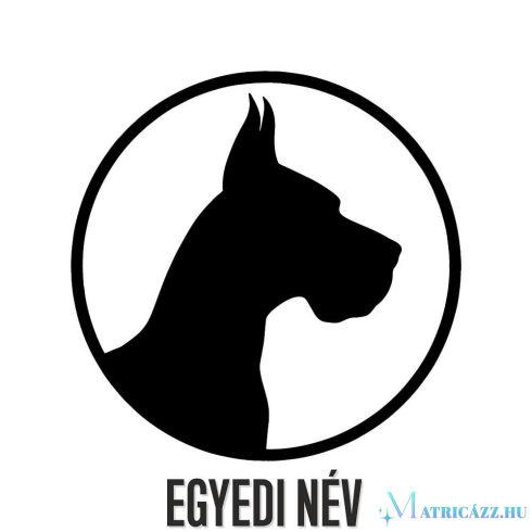 Egyedi neves Német dog matrica