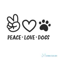 Peace love dogs matrica