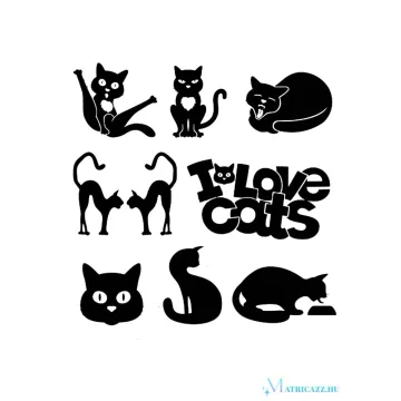 Vicces macskák matrica