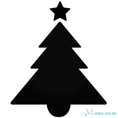 Karácsonyfa csillaggal matrica