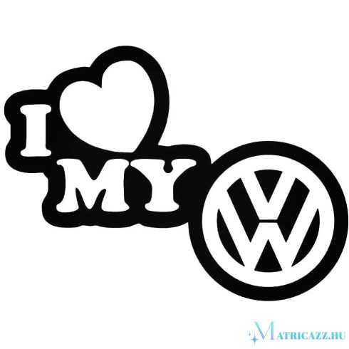 Volkswagen matrica I Love My VW matrica