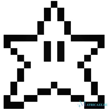8-bit Super Mario csillag matrica