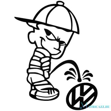 Calvin Pisil VW - Szélvédő matrica