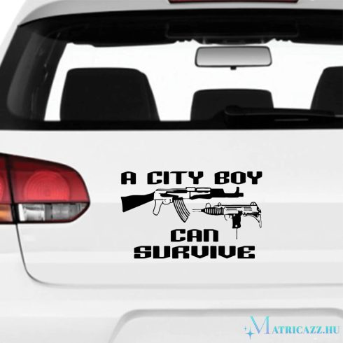 City Boy Can Survive - Szélvédő matrica