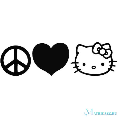 Peace love Hello Kitty matrica