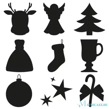 Karácsonyi díszek "15" szett Matrica (30 cm)