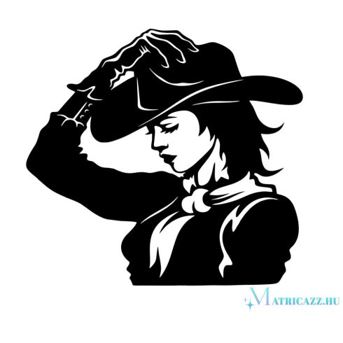 Cowgirl - Szélvédő matrica