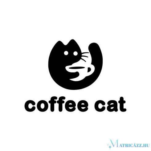 Coffee cat matrica