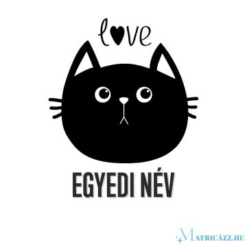 Love Macska matrica egyedi névvel