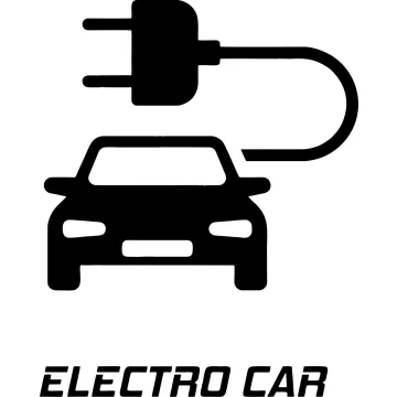 Elektromos autó piktogram matrica