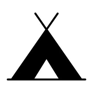 Kemping piktogram matrica