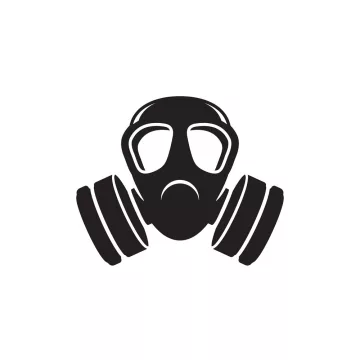 Gázmaszk piktogram matrica