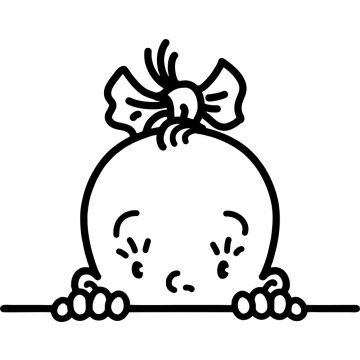 Figyelő kislány babay on board matrica