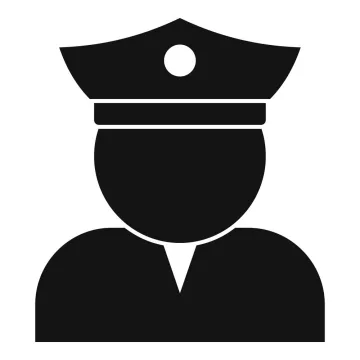 Rendőr piktogram matrica