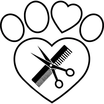 Díszes kutyakozmetika piktogram matrica