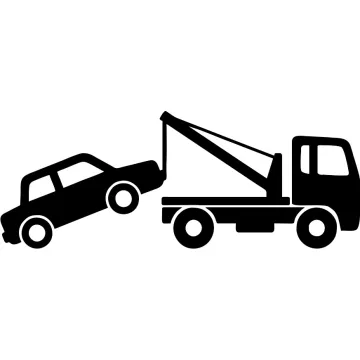 Autómentő tréler piktogram matrica