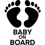 Lábas Baby on board matrica
