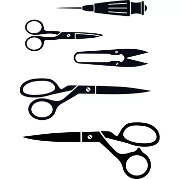 Olló piktogram matrica szett