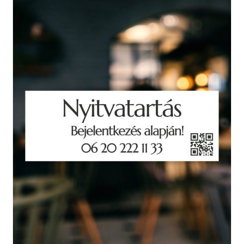 Prémium nyitvatartás matrica 6