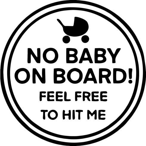 No Baby on board Feel Free matrica