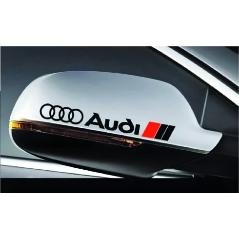 Prémium Audi visszapillantó matrica 2 db