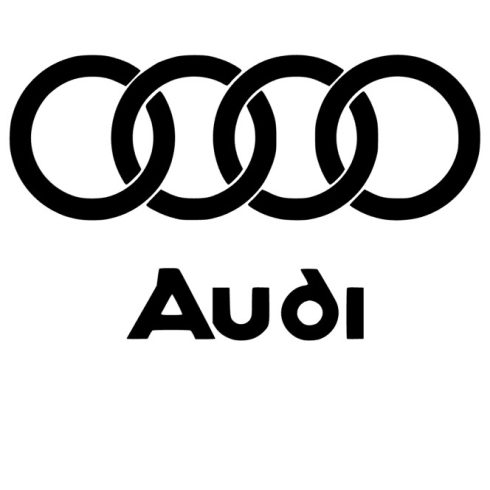 Audi logó matrica retró felirattal