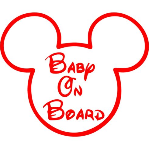 Disney stílusú Baby on board matrica