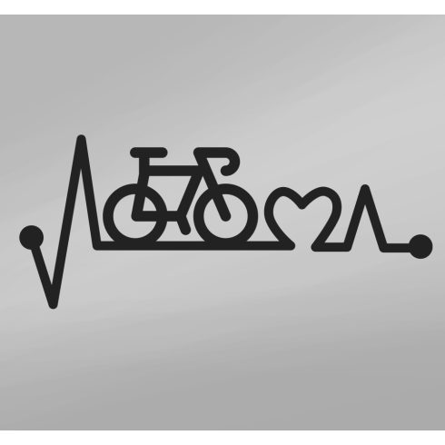 Bicikli szív matrica