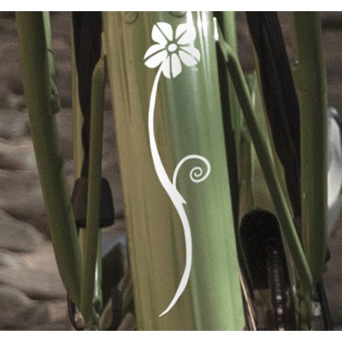 Virágos dísz matrica biciklivázra