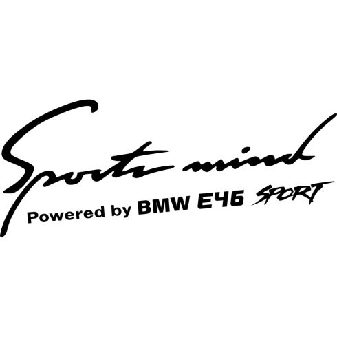 Sports mind BMW E46 matrica