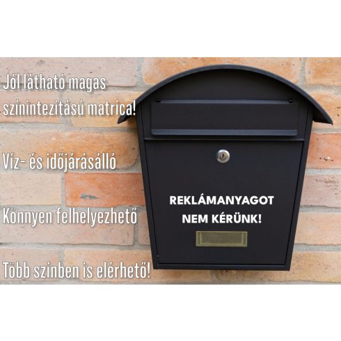 Postaláda matrica reklámanyagot nem kérünk