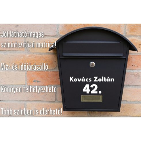 Postaláda matrica egyedi névvel