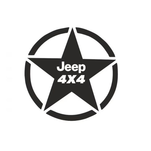 Jeep 4x4 katonai csillag 30 cm