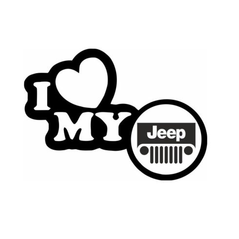 I love my Jeep dekorációs matrica