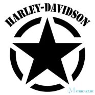 Harley Katonai csillag matrica