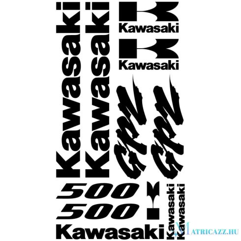 Kawasaki GPZ 500 matrica szett