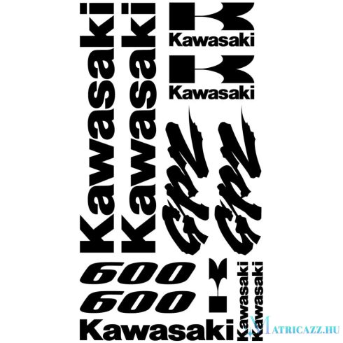 Kawasaki GPZ 600 matrica szett