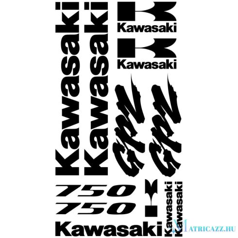 Kawasaki GPZ 750 matrica szett