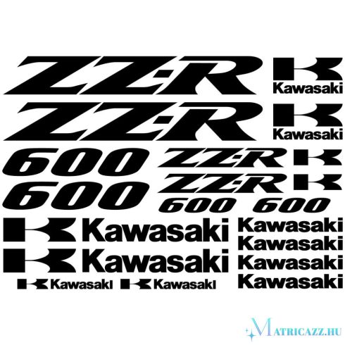 Kawasaki ZZR600 matrica szett