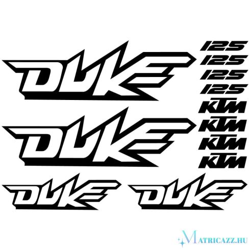 KTM Duke 125 "1" matrica szett
