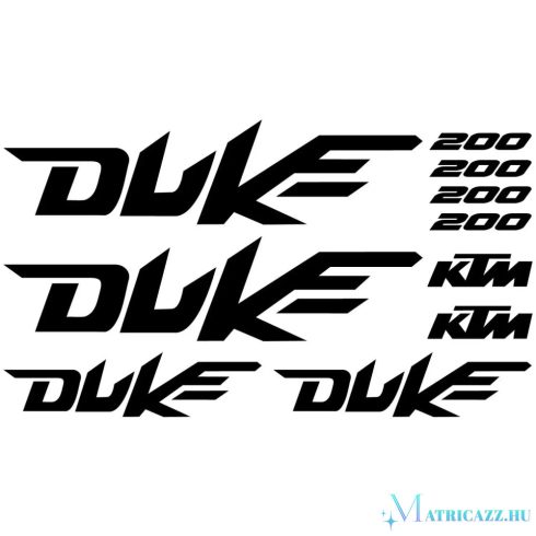 KTM 200 Duke matrica szett