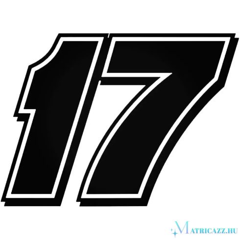 17-es szám matrica
