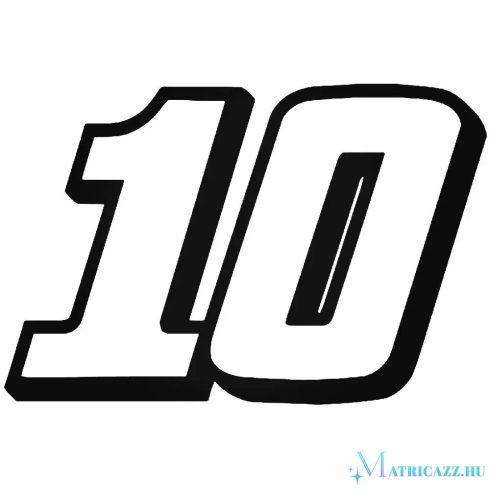 10-es szám matrica
